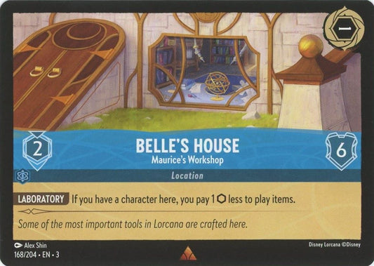 Disney Lorcana Into the Inklands Belle's House Maurice's Workshop Rare #168