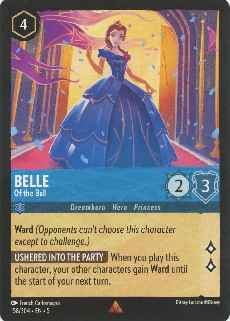 Disney Lorcana Belle Of the Ball Shimmering Skies Rare #158