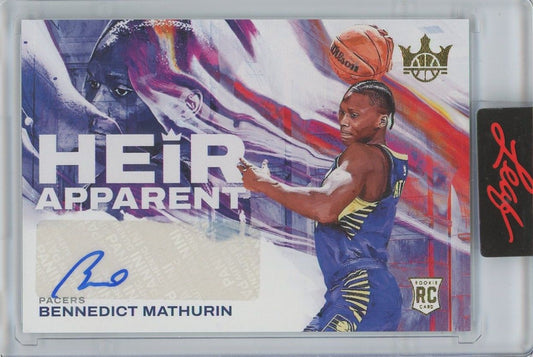 Bennedict Mathurin 2022-23 Panini Court Kings RC Rookie Heir Apparent Auto #31/199