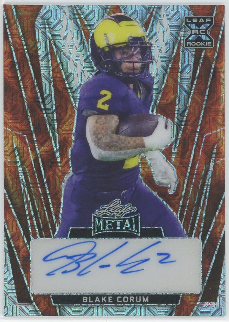 2024 Leaf Vivid Blake Corum Orange Mojo Auto #5/6 #BA-BC2