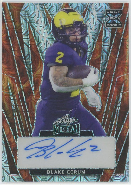 2024 Leaf Vivid Blake Corum Orange Mojo Auto #5/6 #BA-BC2
