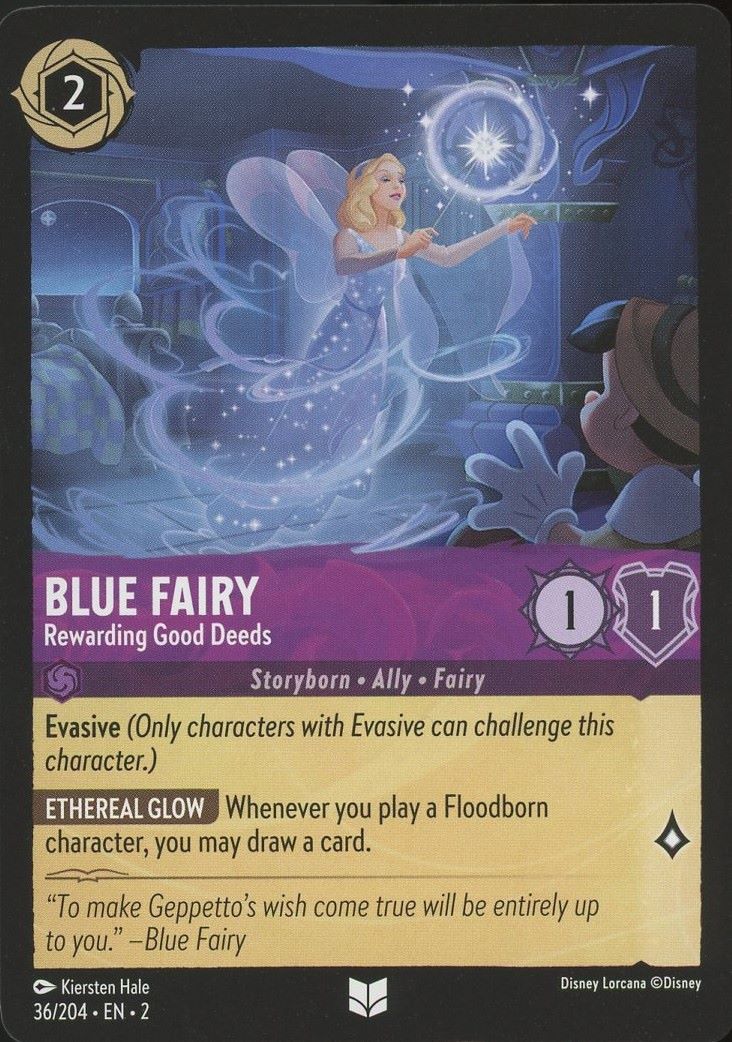 Disney Lorcana: Rise of Floodborn Blue Fairy Rewarding Good Deeds #36 Uncommon