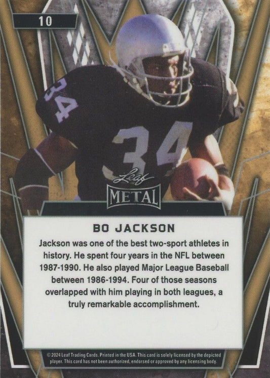 Bo Jackson 2024 Leaf Metal Football #10