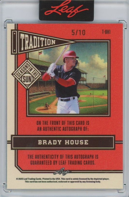 Brady House 2025 Leaf Seasons In The Sun Tradition Auto #5/10 #T-BH1