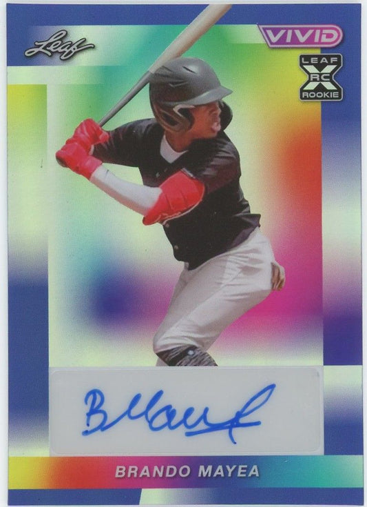 2023 Leaf Vivid Baseball Brando Mayea Purple XRC Auto #2/7 #BA-BM2