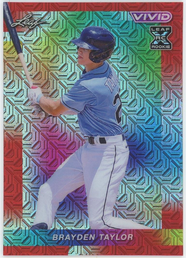 2023 Leaf Vidid Baseball Brayden Taylor Orange Mojo #5/8 #55