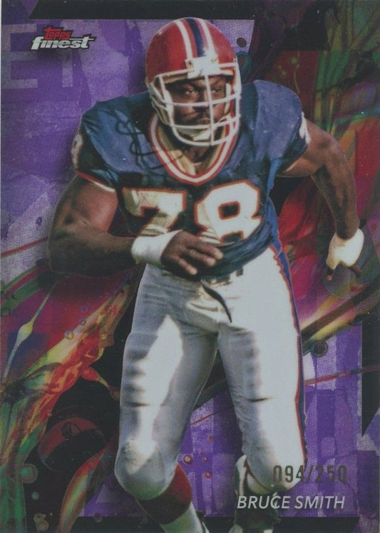 Bruce Smith 2024 Topps Finest Purple #94/250 #9 Buffalo Bills
