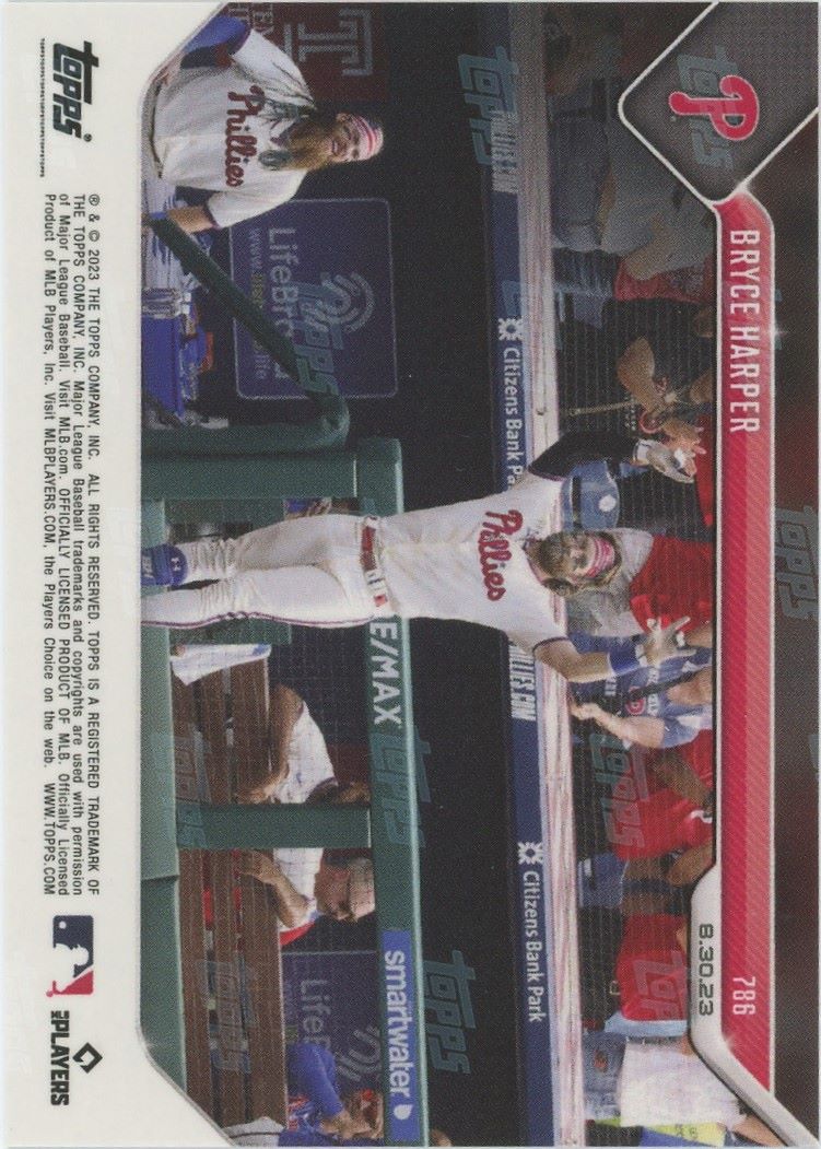 2023 Topps Now Bryce Harper 300th Career Home Run #786