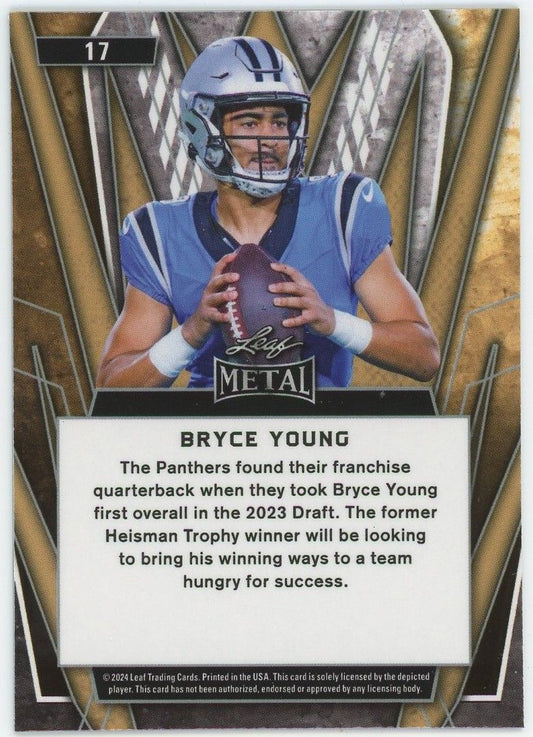 2024 Leaf Metal Football Bryce Young #17 Carolina Panthers
