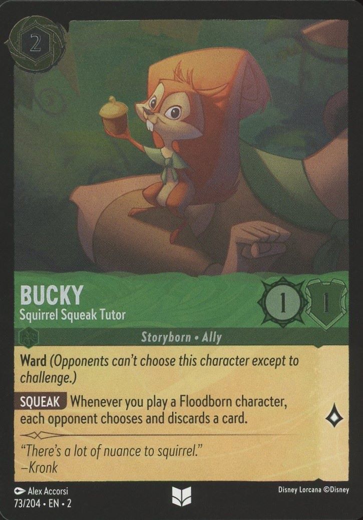 Disney Lorcana: Floodborn Bucky Squirrel Uncommon Foil #73