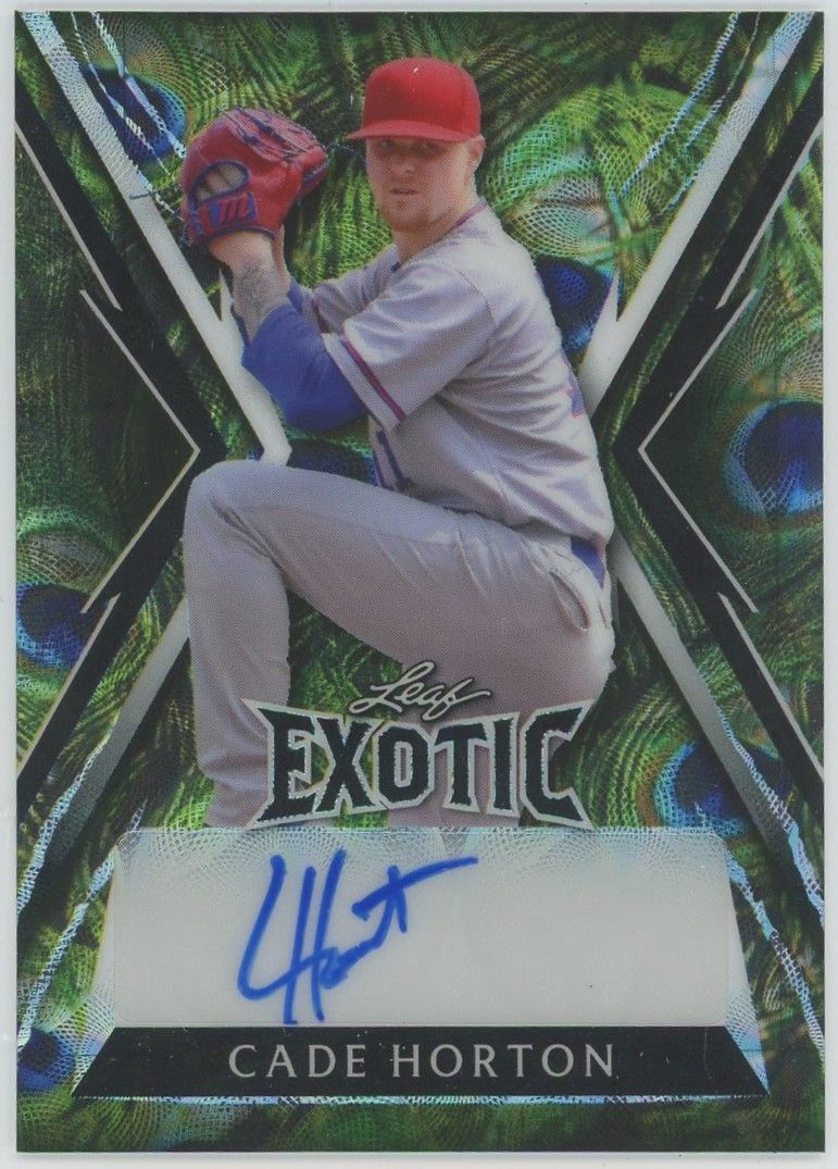 2023 Leaf Exotic Baseball Cade Horton Peacock Auto #3/6 #BA-CH1