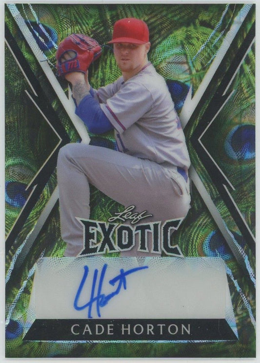 2023 Leaf Exotic Baseball Cade Horton Peacock Auto #3/6 #BA-CH1