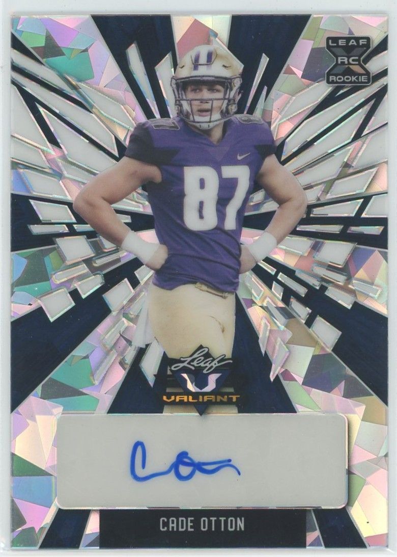 2022 Leaf Valiant Football Cade Otton Black Auto XRC #15/15 #BA-CO1