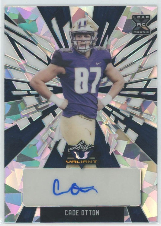 2022 Leaf Valiant Football Cade Otton Black Auto XRC #15/15 #BA-CO1