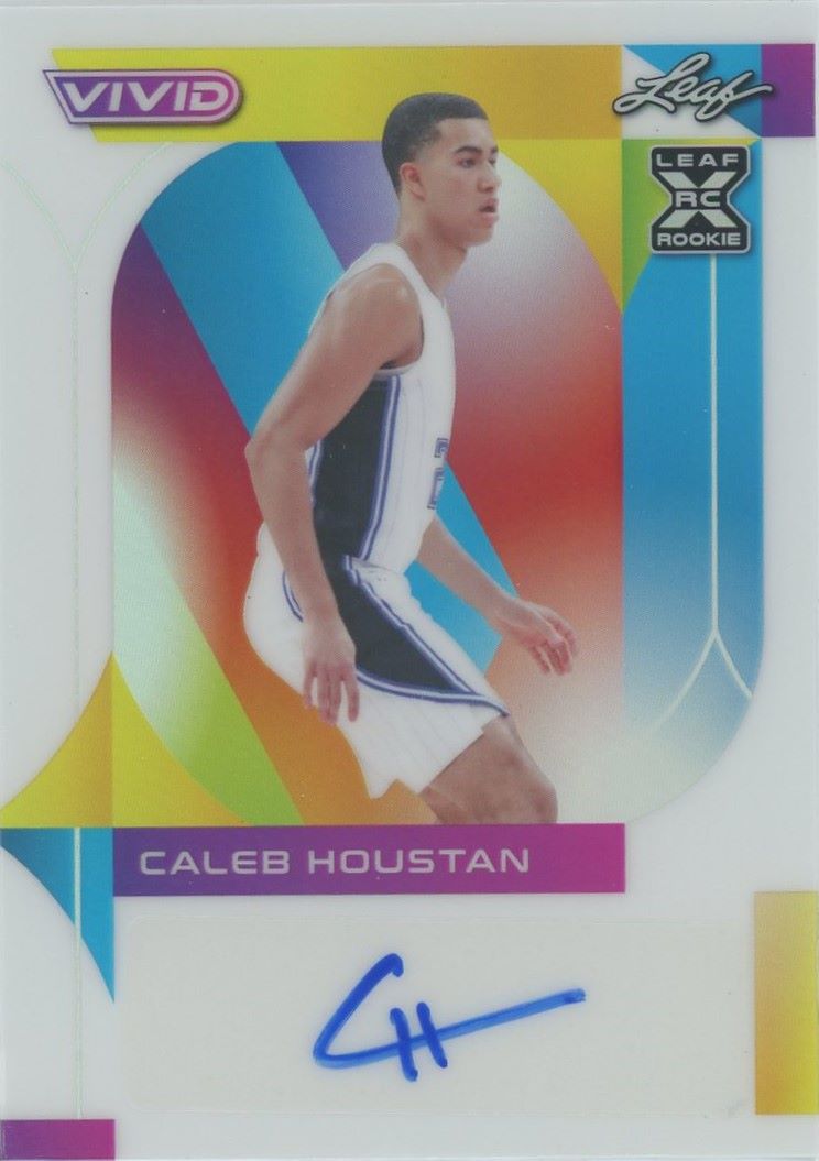 Caleb Houstan 2022-23 Leaf Vivid Autographs White XRC Rookie Auto #5/25 #BA-CH1