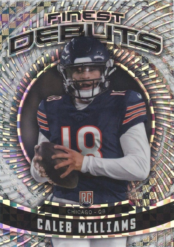 Caleb Williams 2024 Topps Finest Checkerboard Finest Debuts #D-2 Chicago Bears