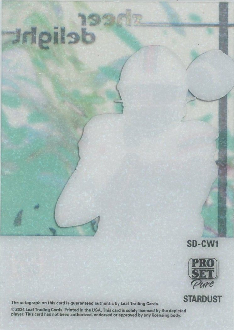 Cam Ward 2024 Leaf Pro Set Pure Clear Stardust Auto #1/4 #SD-CW1