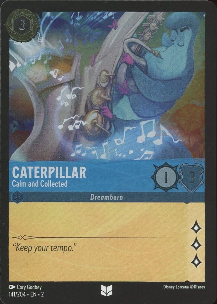 Disney Lorcana: Floodborn Caterpillar Calm and Collected Uncommon Foil #141