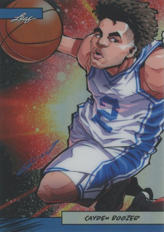 Cayden Boozer 2025 Leaf Anime Nation #70/75 Blue RC #AN2B-50
