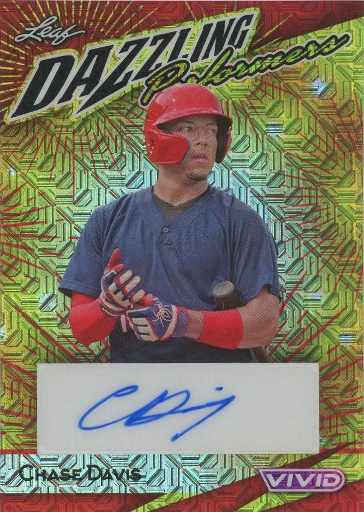 2023 Leaf Vivid Chase Davis Dazzling Performers Orange Mojo Auto #7/8 #DP-CD1