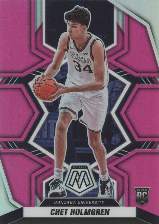 2022 Chronicles Chet Holmgren Draft Picks Mosaic Pink Rookie #1