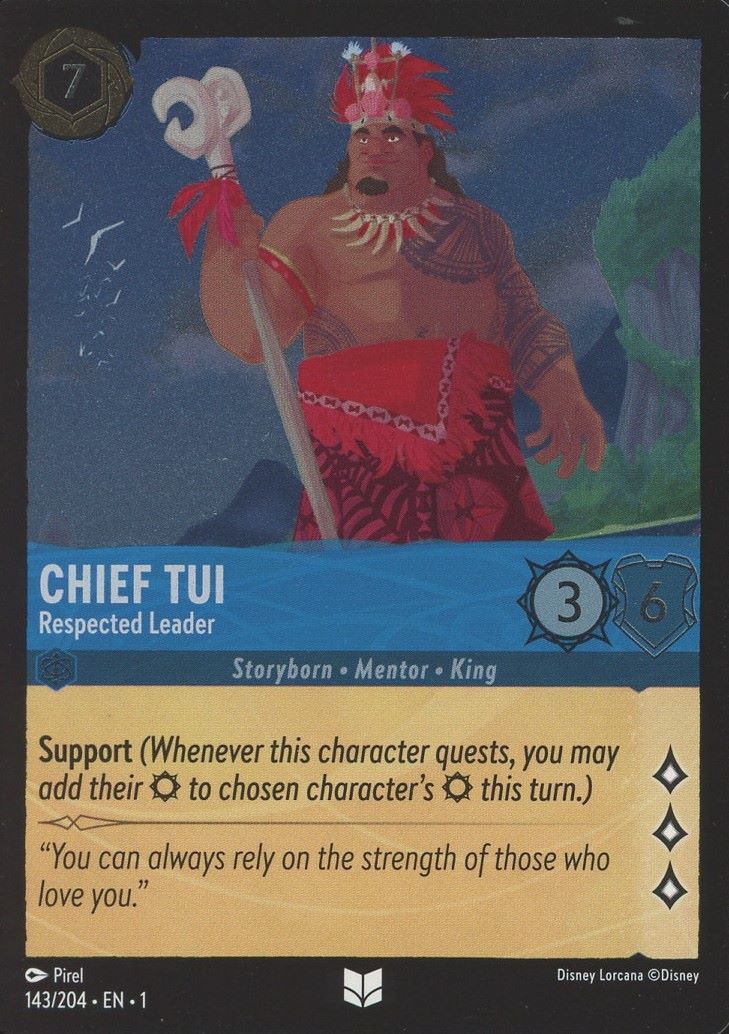 Disney Lorcana: The First Chapter Chief Tui Uncommon Foil #143