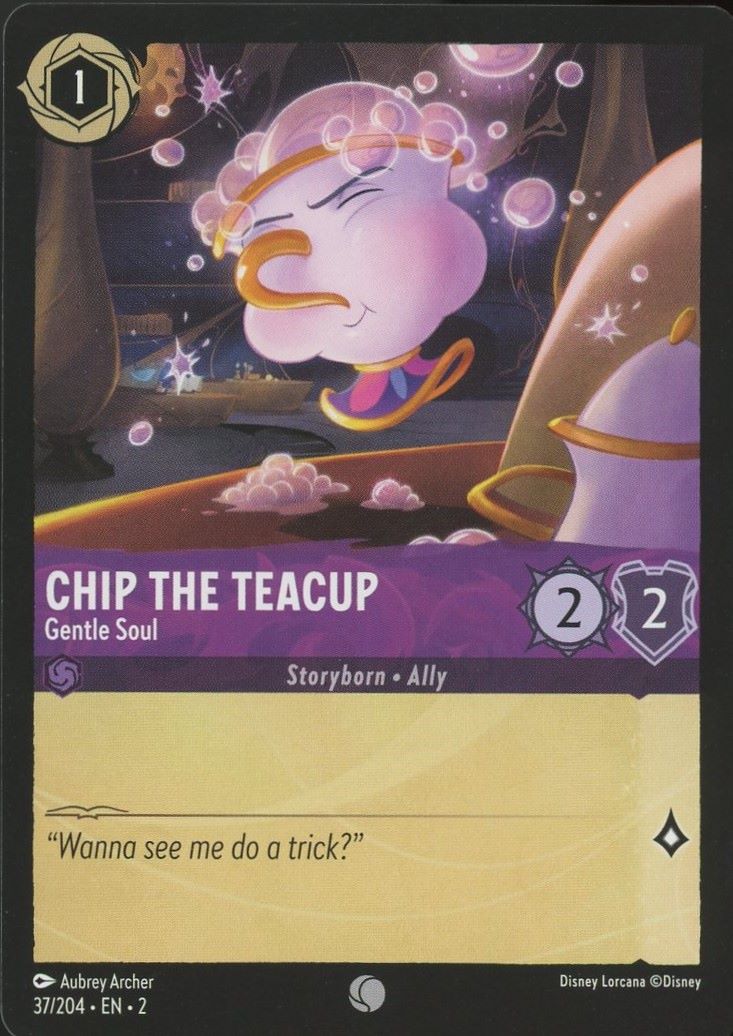 Disney Lorcana: Rise of the Floodborn Chip the Teacup Gentle Soul #37 Common