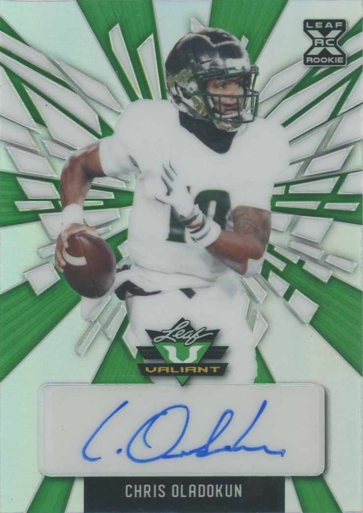 Chris Oladokun 2022 Leaf Valiant Green #30/40 #BA-CO2