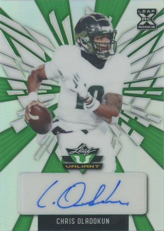 Chris Oladokun 2022 Leaf Valiant Green #30/40 #BA-CO2