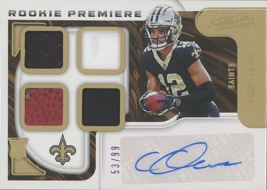 2022 Absolute Chris Olave Rookie Premiere Materials Rookie Patch Auto #/99 #209