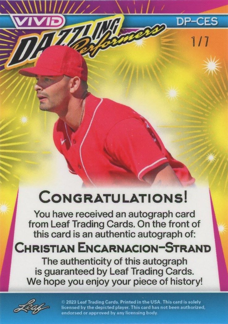 Christian Encarnacion-Strand 2023 Leaf Vivid Dazzling Performers #1/7 #DP-CES