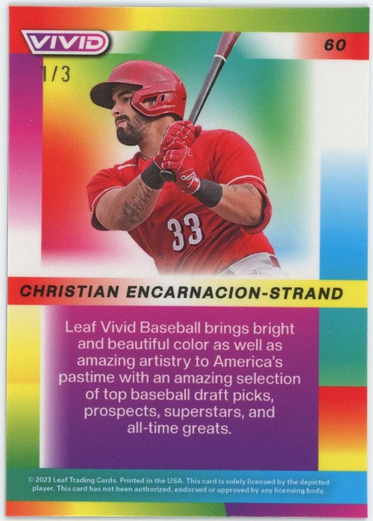 2023 Leaf Vivid Christian Encarnacion-Strand XRC Orange Cracked Ice #1/3 #60