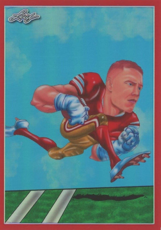 2024 Leaf Christian McCaffrey Metallic Imaginations Red #/199 #MI-3