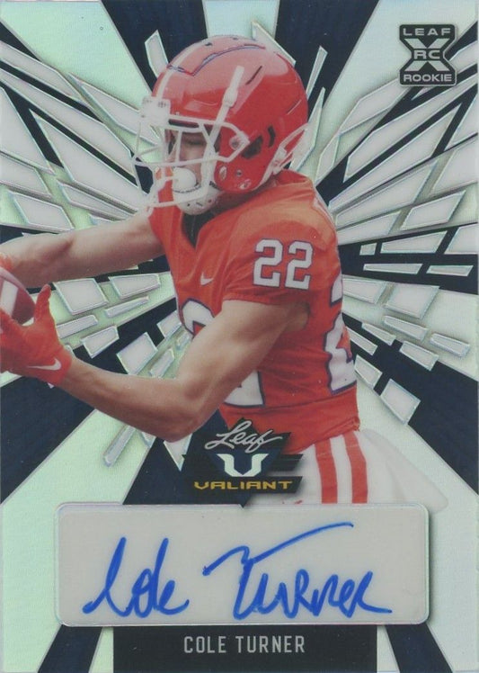 Cole Turner 2022 Leaf Valiant Navy Auto Rookie XRC #11/20 #BA-CT1 Clemson
