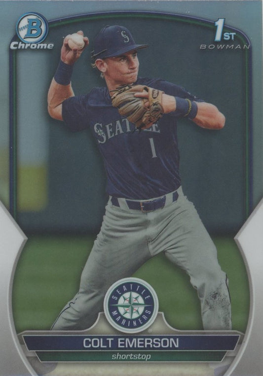 2023 Bowman Chrome Draft Colt Emerson 1st Bowman Refractor #BDC-42