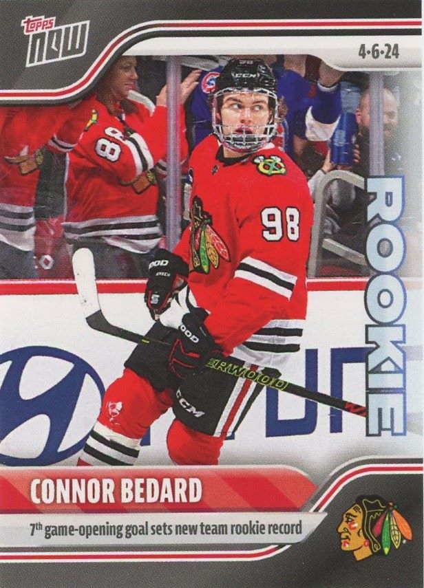 2023-24 NHL Topps Now Connor Bedard Sticker #166 Rookie