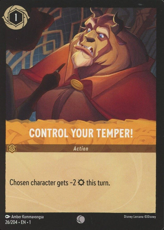 Disney Lorcana: The First Chapter Control Your Temper! Common #26