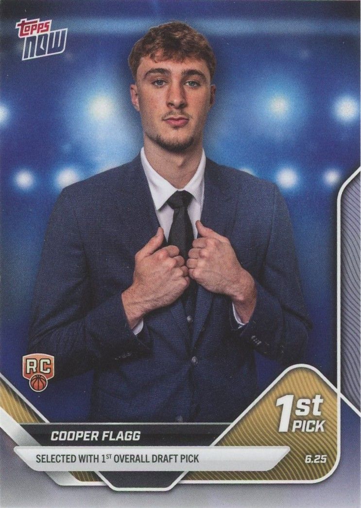 Cooper Flagg 2025 Topps NOW Draft Night RC #D1