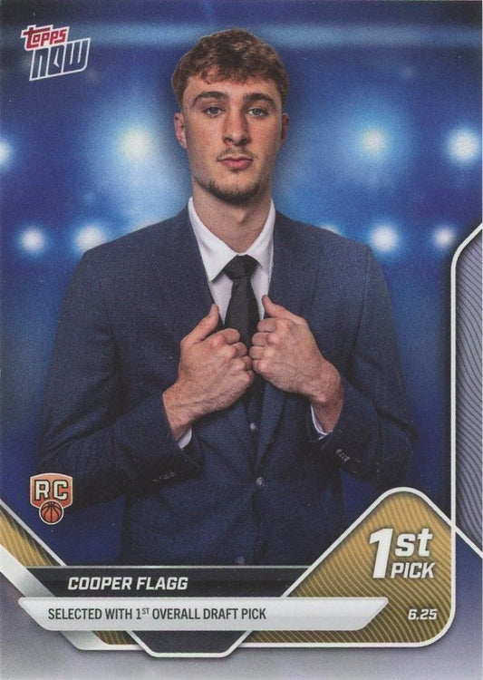 Cooper Flagg 2025 Topps NOW Draft Night RC #D1
