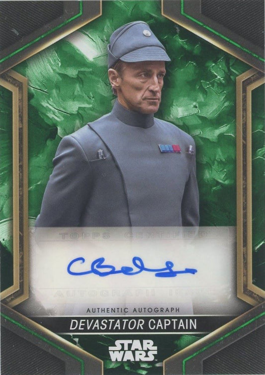 2023 Topps Obi Kenobi Devastator Captain Crispian Belfrage Green Auto #/75 #A-CB