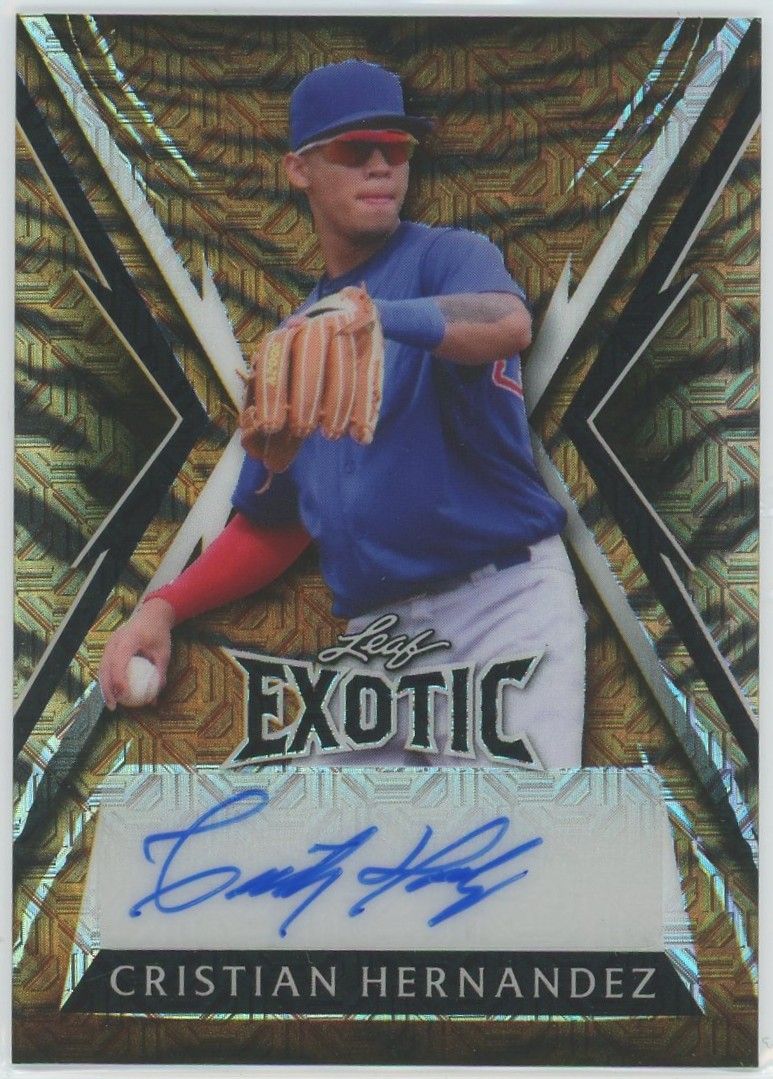 2023 Leaf Exotic Baseball Cristian Hernandez Tiger Mojo Auto #9/9 #BA-CH2