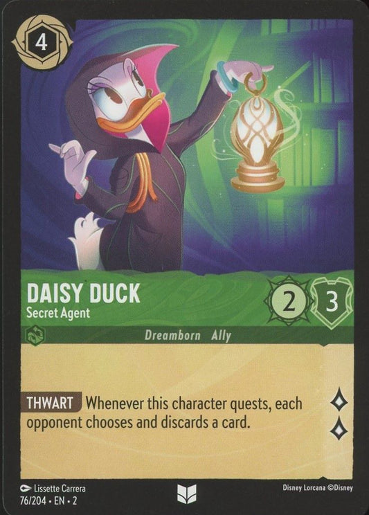 Disney Lorcana: Rise of the Floodborn Daisy Duck Secret Agent #76 Uncommon