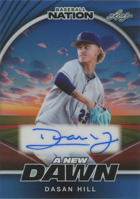 Dasan Hill 2025 Leaf Baseball Nation Blue Auto #5/7 #NA-DH1