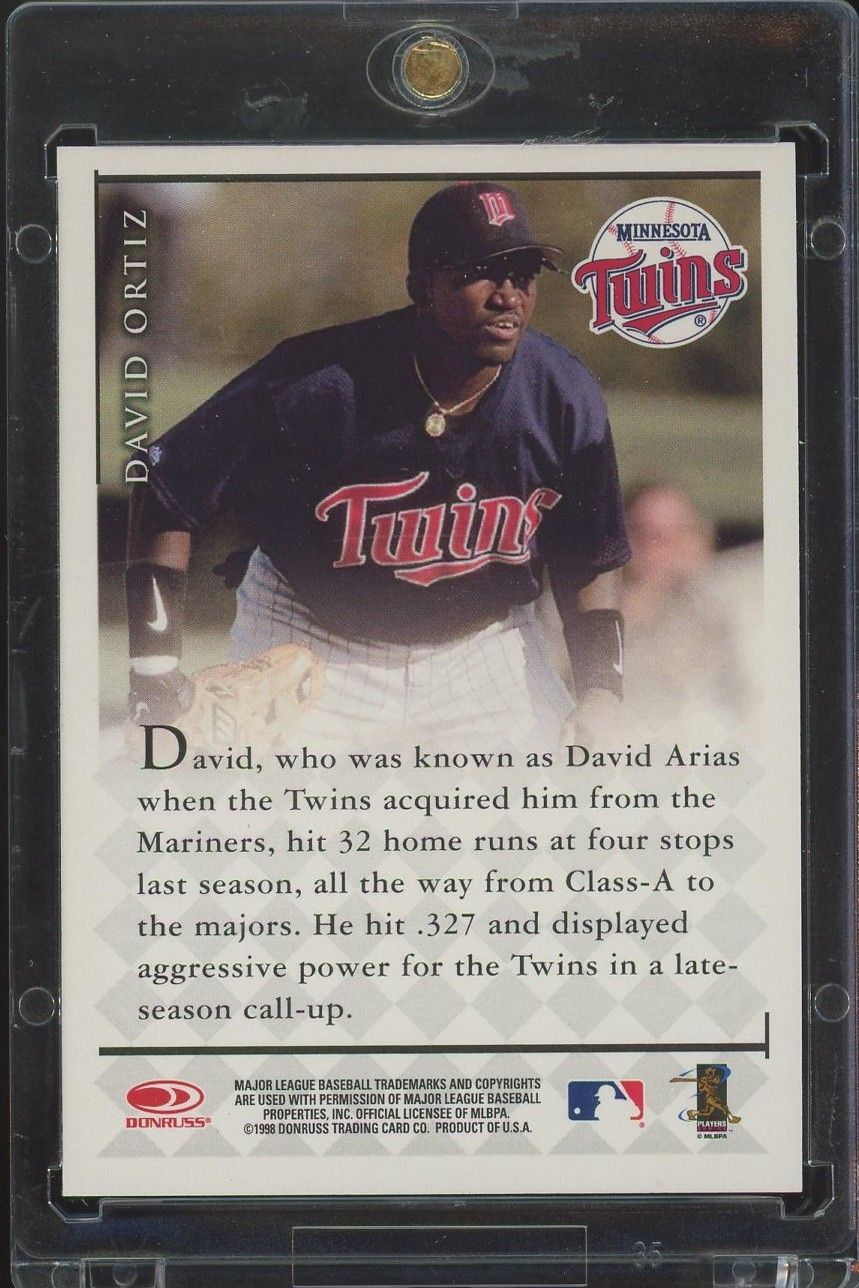 David Ortiz 1998 Donruss Signature Series Auto Rookie RC