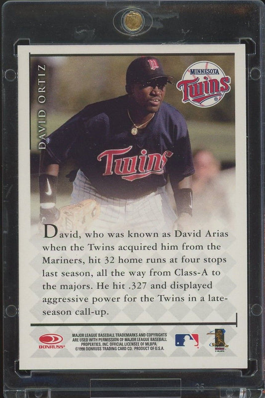 David Ortiz 1998 Donruss Signature Series Auto Rookie RC