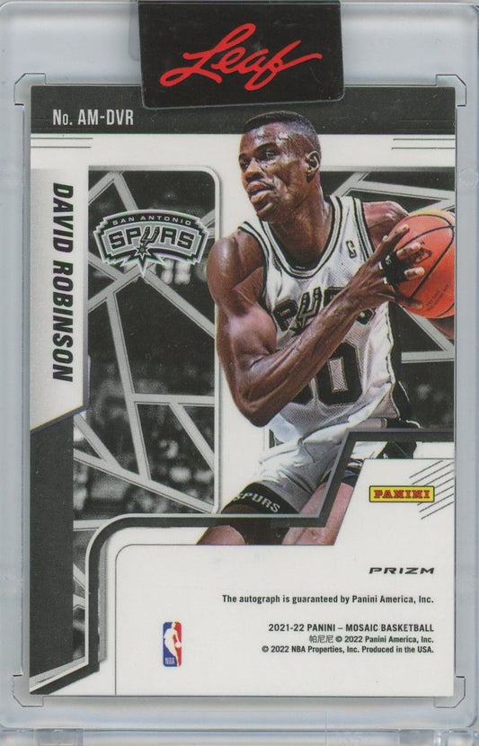 David Robinson 2021-22 Panini Mosaic Fusion Red Yellow Choice Prizm Auto #AM-DVR