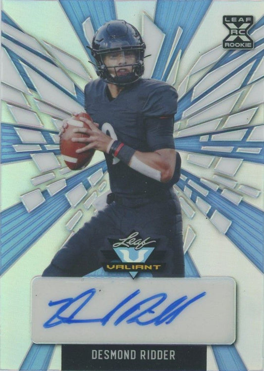 Desmond Ridder 2022 Leaf Valiant Sky Blue Auto Rookie XRC #5/10 #BA-DR1