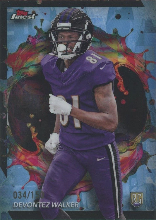 Devontez Walker 2024 Topps Finest Blue Rookie RC #34/150 #281