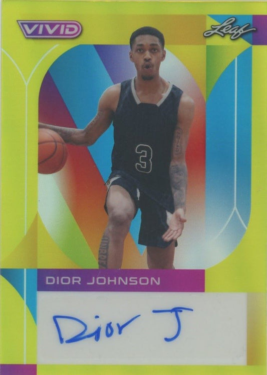 2022-23 Leaf Vivid Dior Johnson Rookie Auto #25/50 #BA-DJ1