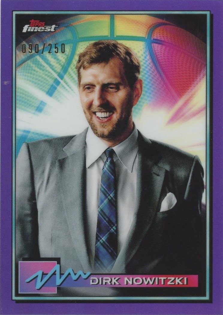 2021 Topps Finest Dirk Nowitzki Purple Refractor #/250 #41